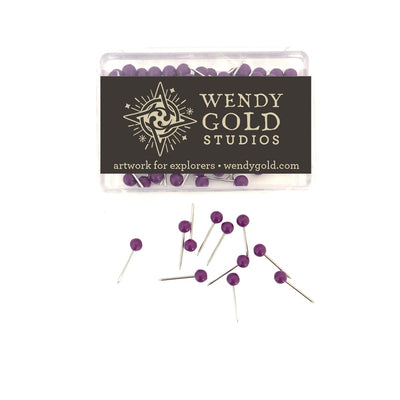 Violet Globe Pins by Wendy Gold Studios
