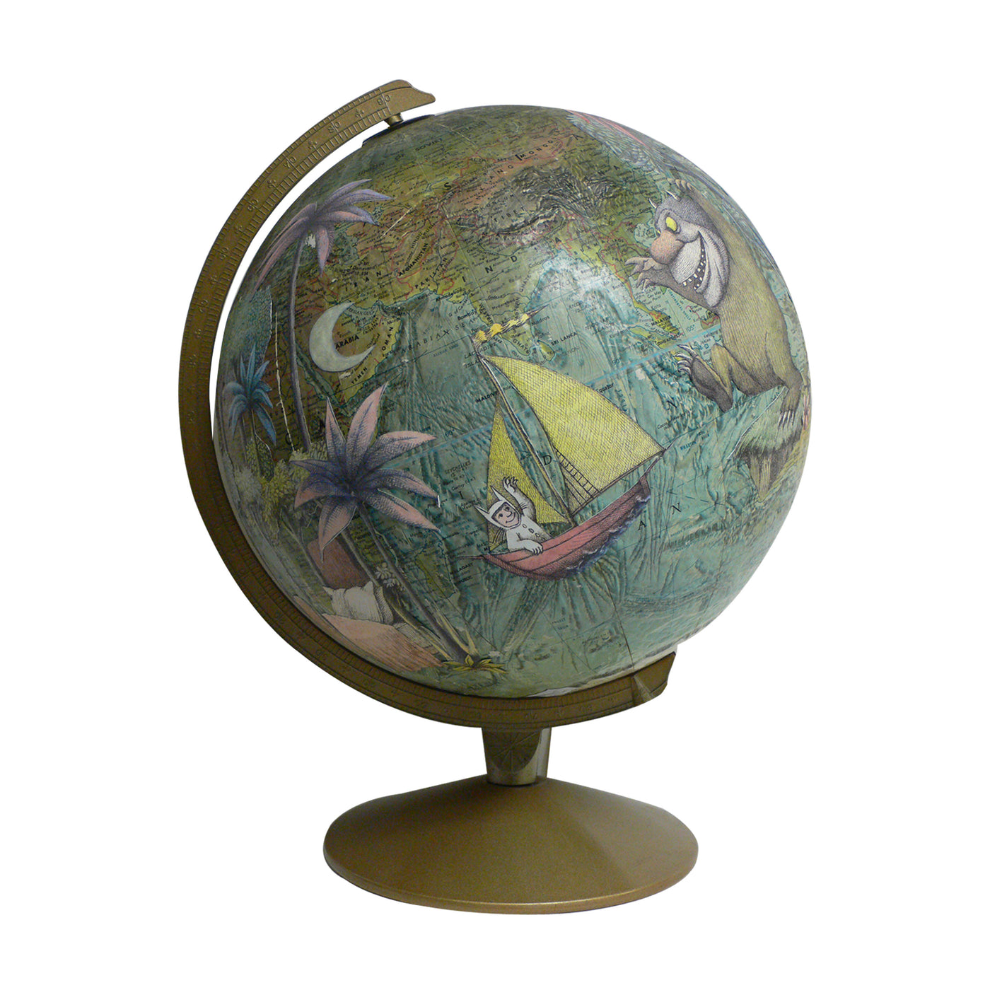 Where the Wild Things Are Vintage Globe Art