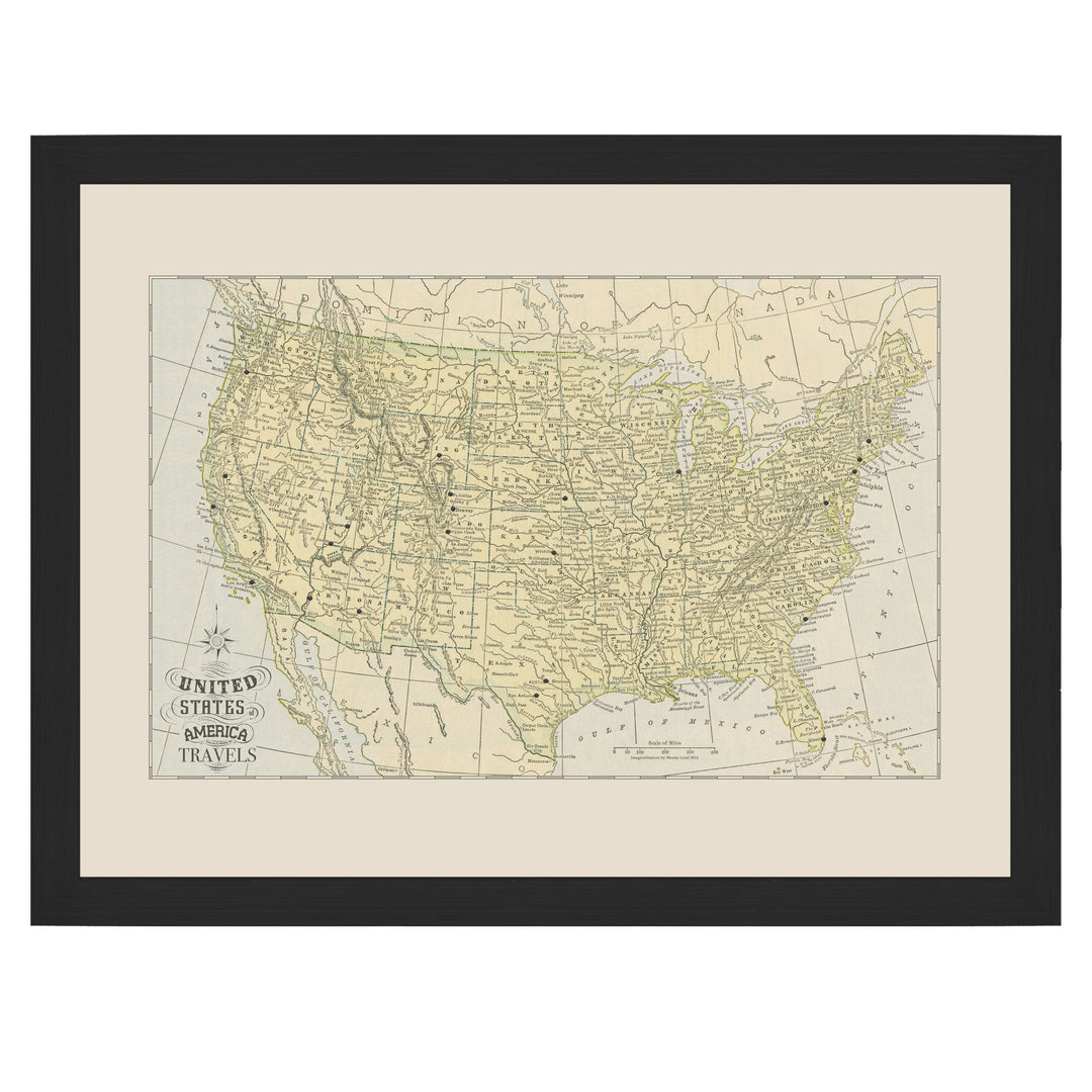 1950s60s USA vintage】アメリカ 地図 州 アート オブジェ Vintage USA