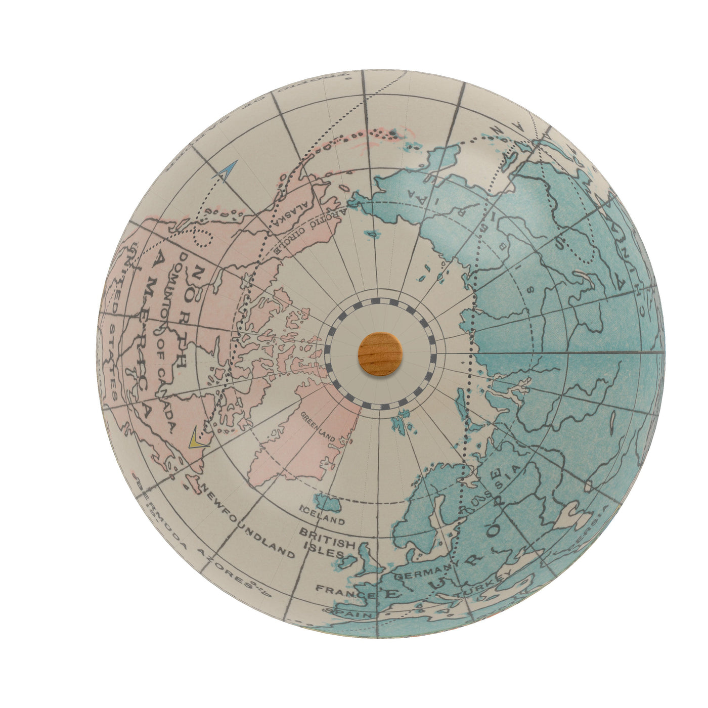 adventure awaits globe art top view