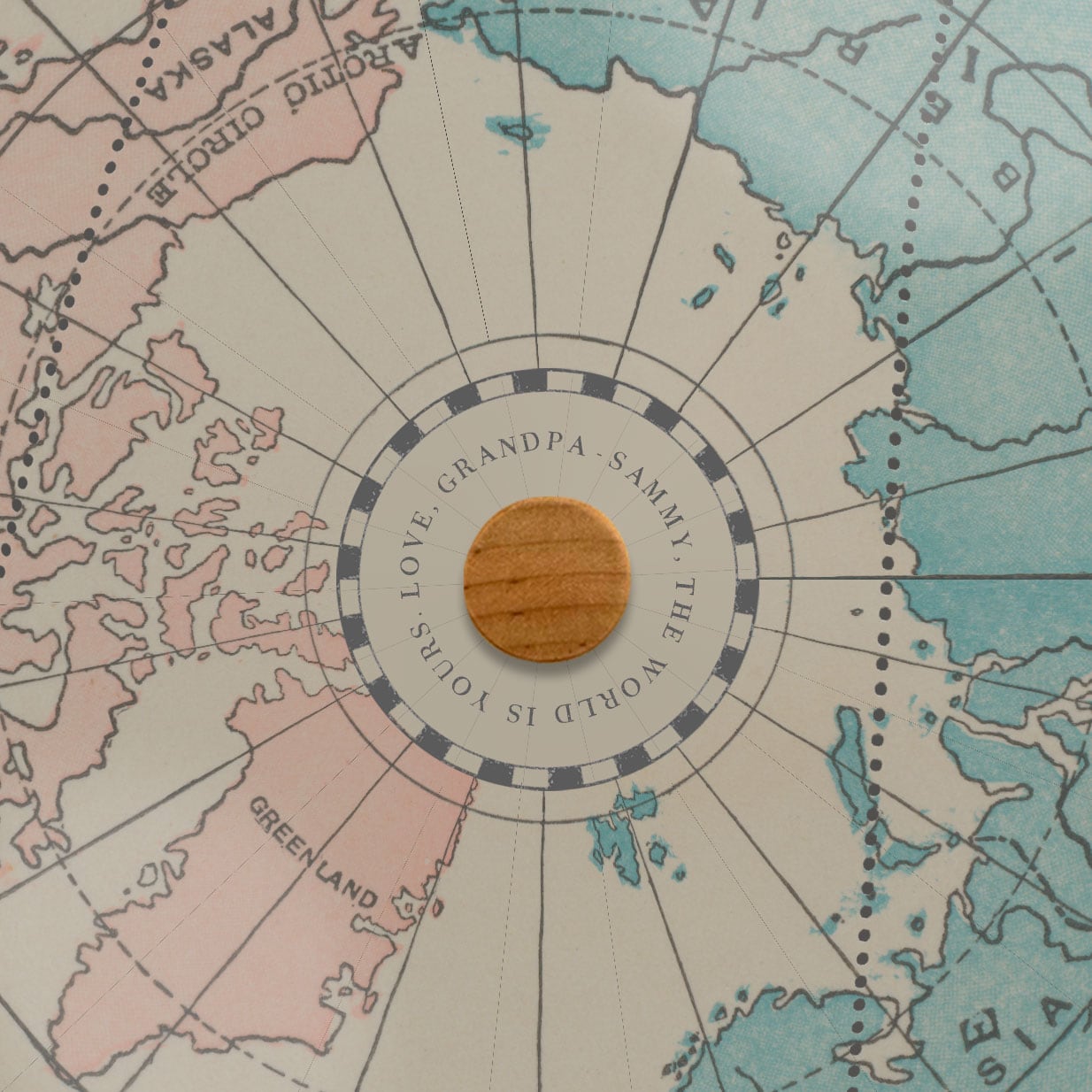 adventure awaits globe art personalized top