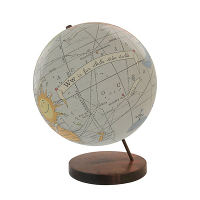 ABC Personalized World Globe for Little Explorers walnut base