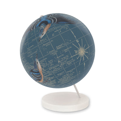Personalized True North Bluebird World Globe white base