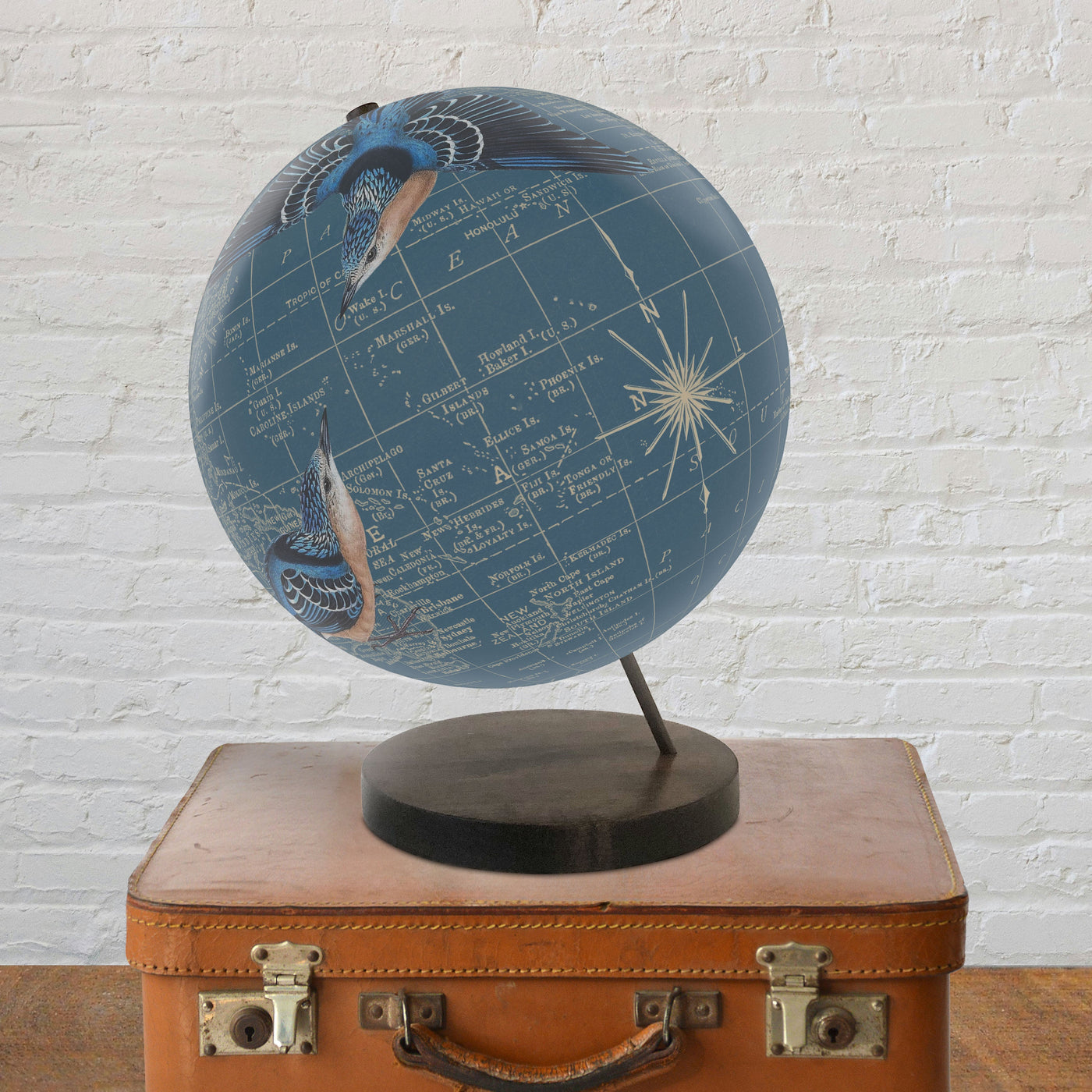 Personalized True North Bluebird World Globe lifestyle