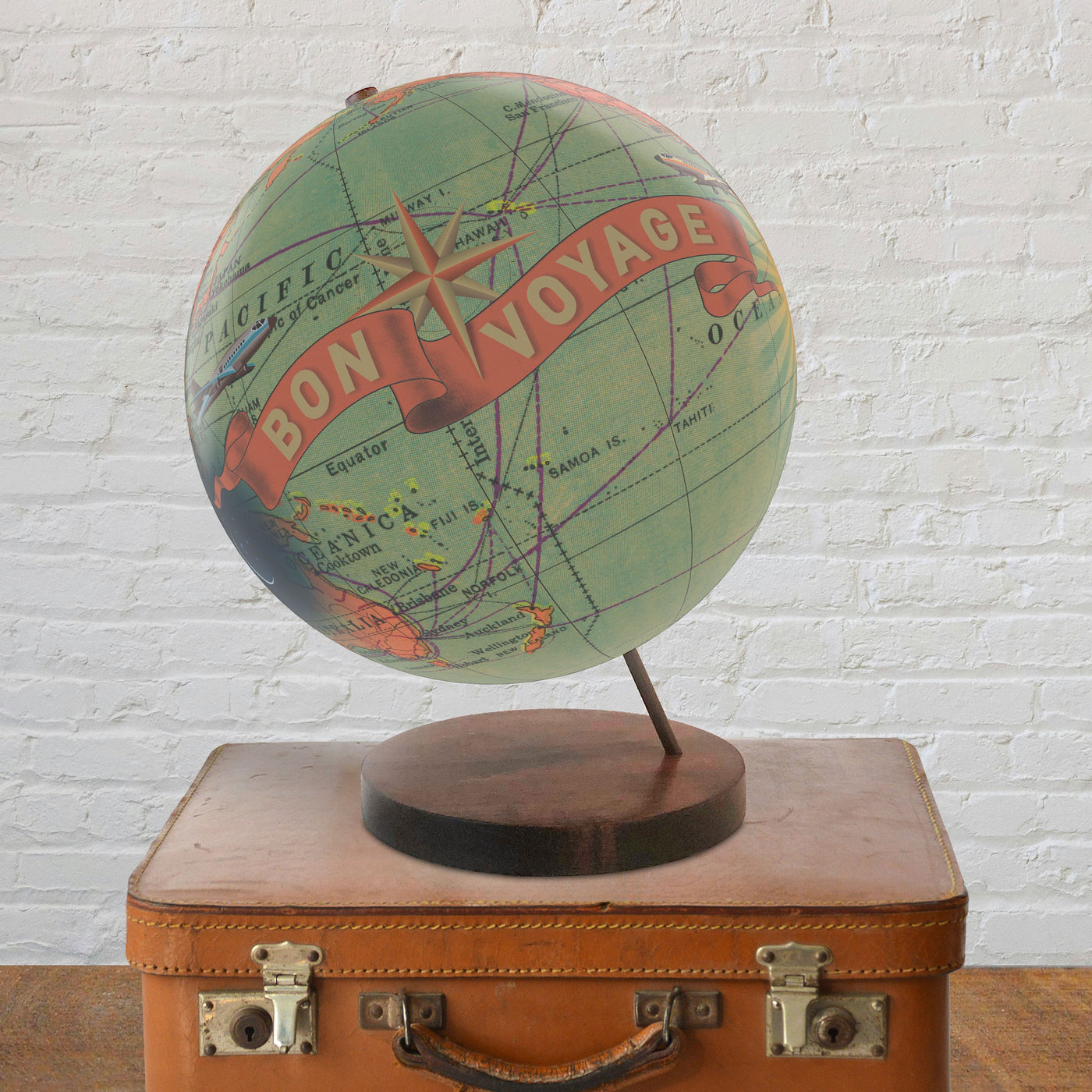 Bon Voyage Personalized Adventure World Globe lifestyle