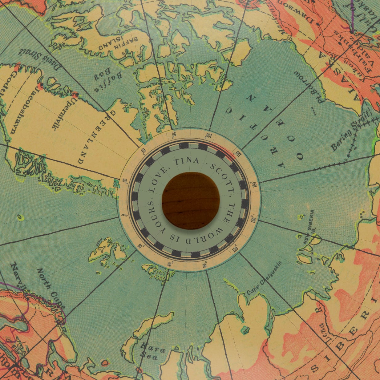 Bon Voyage Adventure Globe personalized top