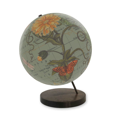 Botanical Delights Personalized World Globe Art