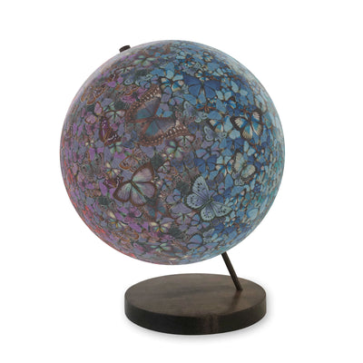 Butterfly Swarm Personalized Handmade Globe Art view 2