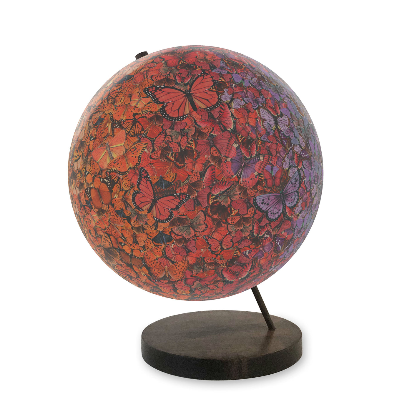 Butterfly Swarm Personalized Handmade Globe Art view 3
