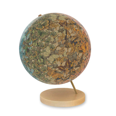 Butterfly Swarm Personalized Handmade Globe Art maple base