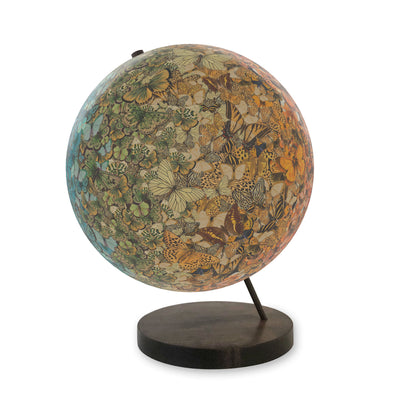 Butterfly Swarm Personalized Handmade Globe Art