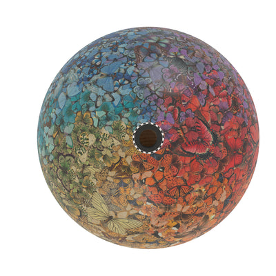 Butterfly Swarm Personalized Handmade Globe Art top view