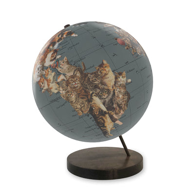 Cat Lover’s Personalized World Globe Art