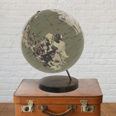 Dog's World Personalized Collaged Globe Art lifestyle