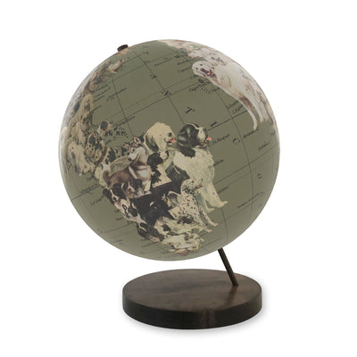 Dog's World Personalized Collaged Globe Art