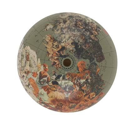Dog's World Personalized Collaged Globe Art top