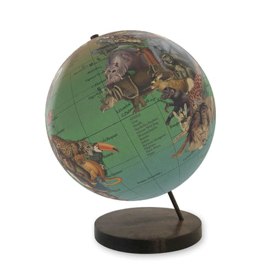 Endangered Species of the World Personalized Globe Art