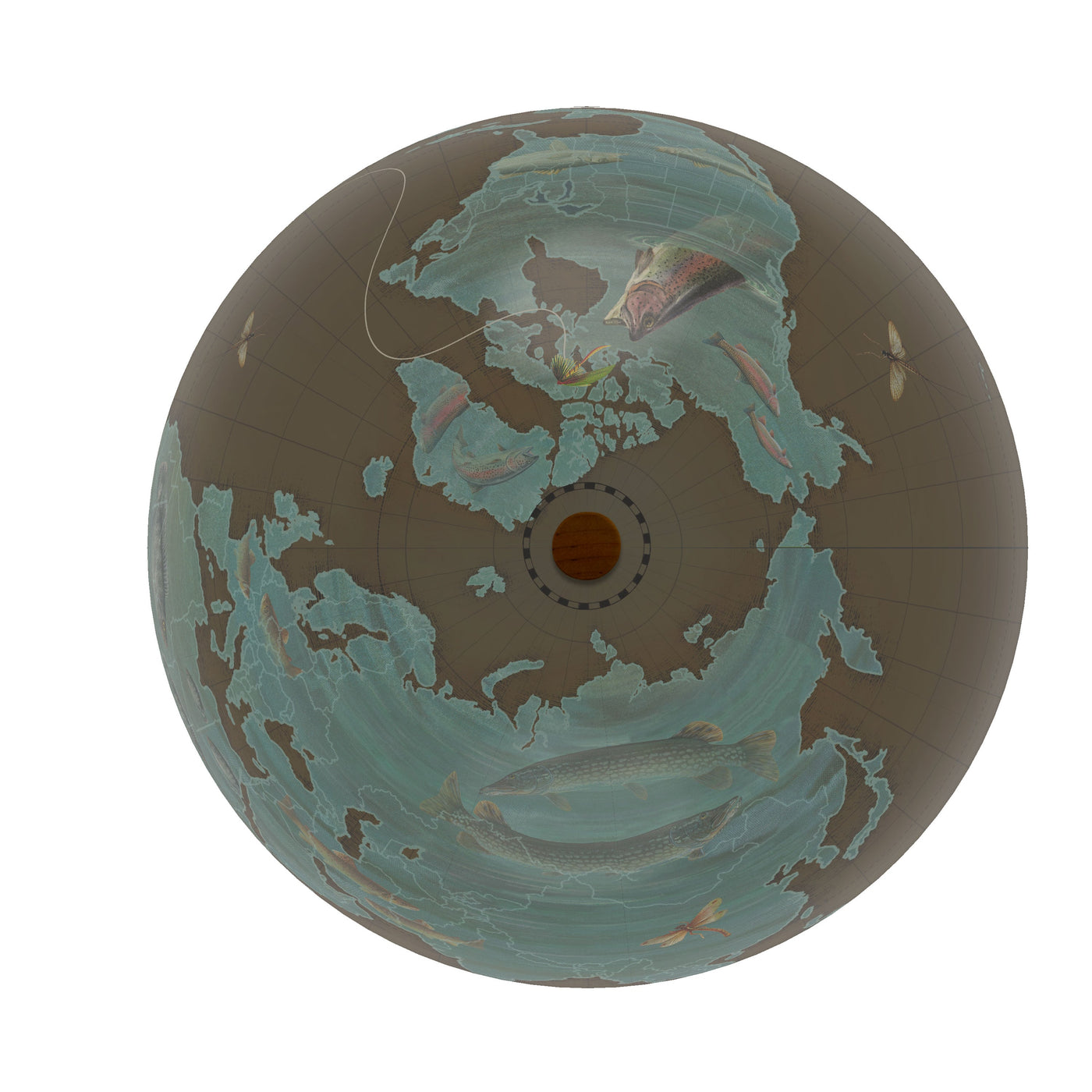 Fly Fisherman’s World Travel Personalized Globe top