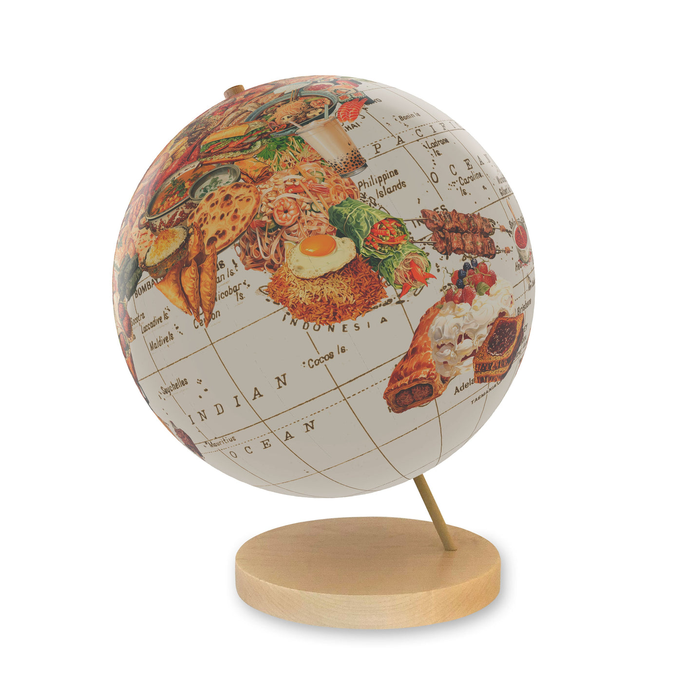 Cuisine of the World Collage Globe Art view 2