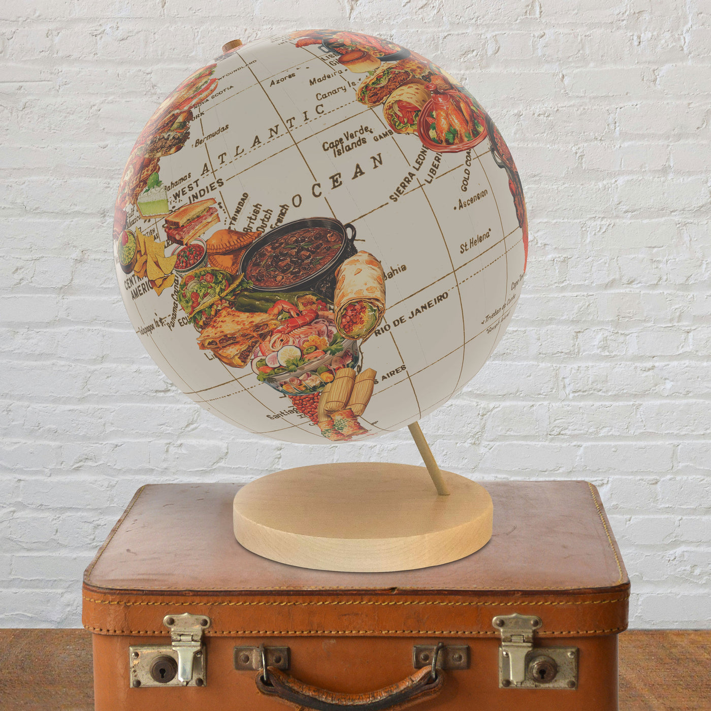 Cuisine of the World Collage Globe Art lifestyle