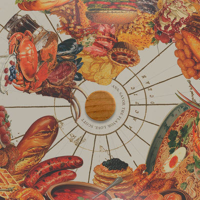 Cuisine of the World Collage Globe Art personalized