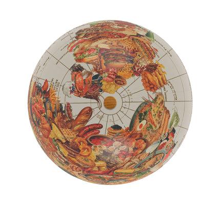 Cuisine of the World Collage Globe Art top view