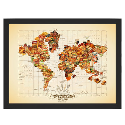 Culinary Map of the World Map Art