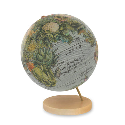 Garden Vegetable Collage World Globe Art view 3