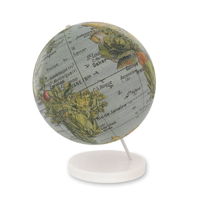 Garden Vegetable Collage World Globe Art white base