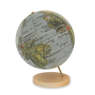 Garden Vegetable Collage World Globe Art