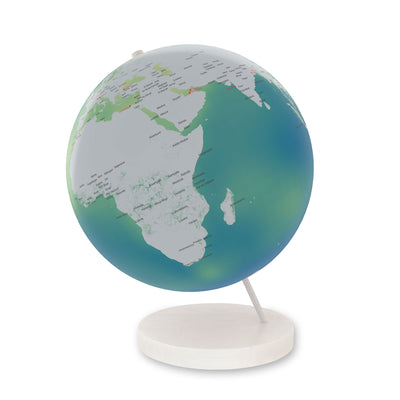 Changing Earth: Global Warming Handmade Art Globe view 3