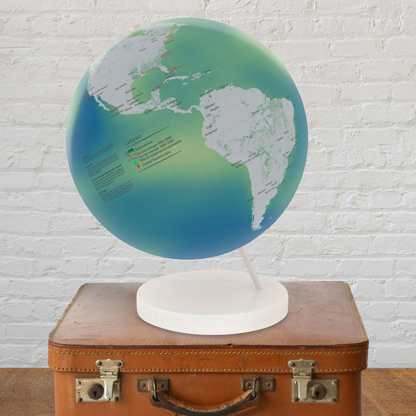 Changing Earth - Global Warming Handmade Art Globe lifestyle