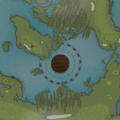 Golf Course Globe Art: The World in 18 Holes personalization