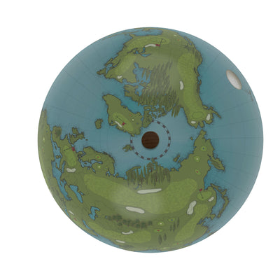 Golf Course Globe Art: The World in 18 Holes top view