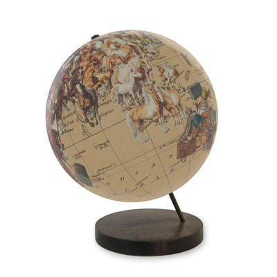 Horse Lover’s Personalized Collaged Globe Art ebony base