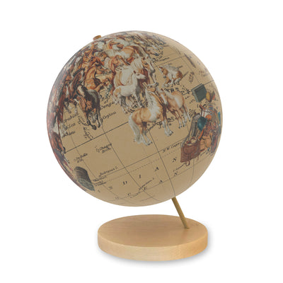 Horse Lover’s Personalized Collaged Globe Art maple base