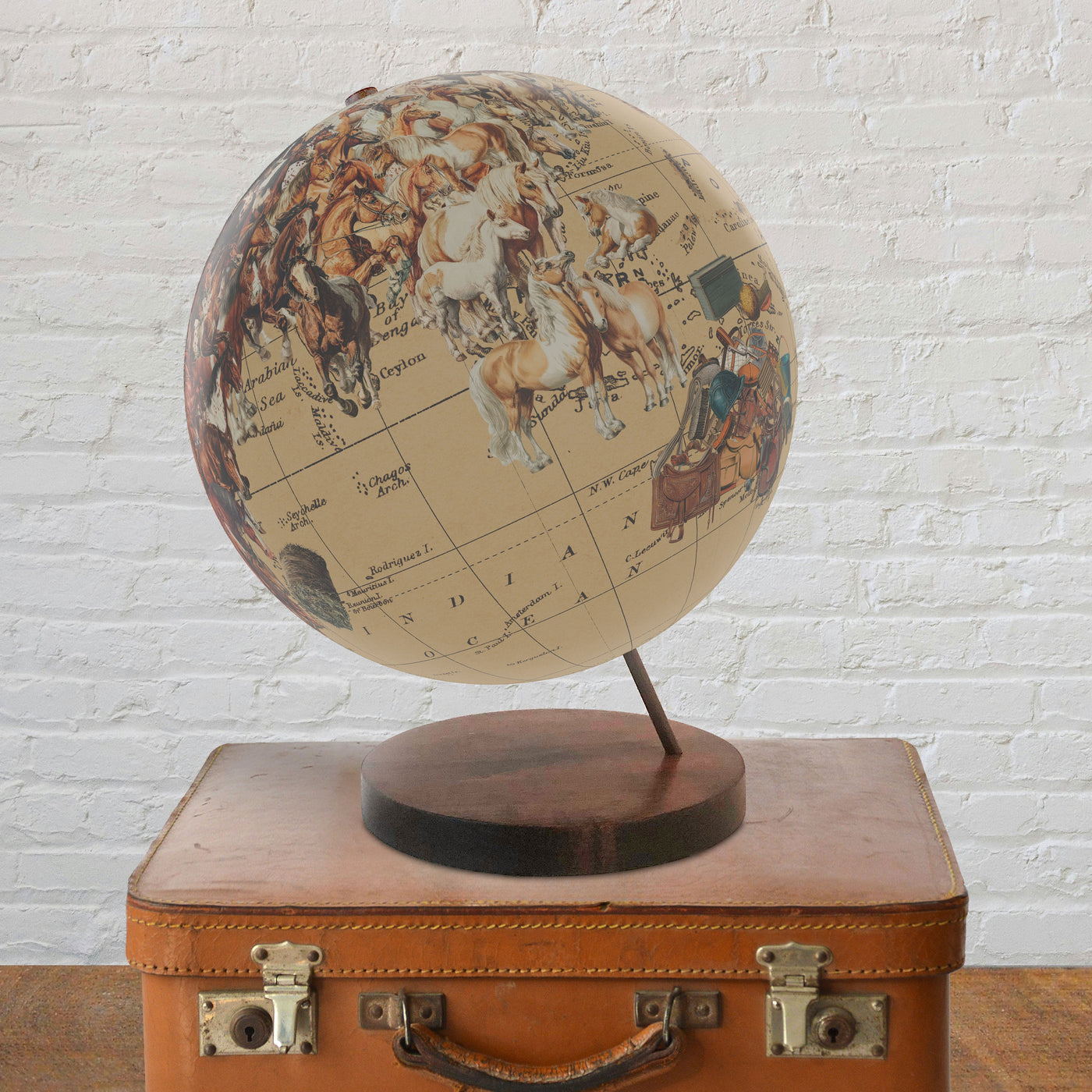 Horse Lover’s Personalized Collaged Globe Art lifestyle photo