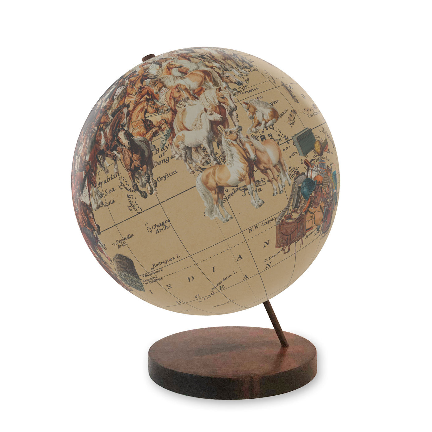 Horse Lover’s Personalized Collaged Globe Art