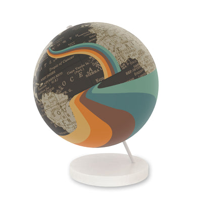 Wanderer's Globe: Handmade Midcentury-Inspired Art white base