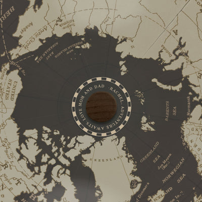 Wanderer's Globe: Handmade Midcentury-Inspired Art personalized