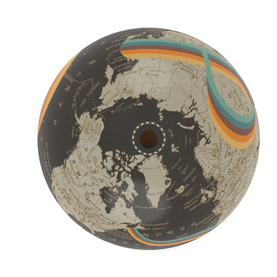Wanderer's Globe: Handmade Midcentury-Inspired Art top view
