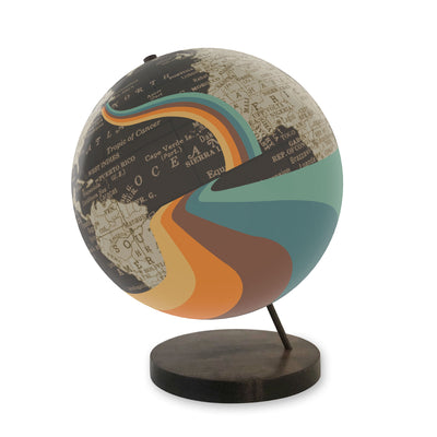 Wanderer's Globe Handmade Midcentury-Inspired Art