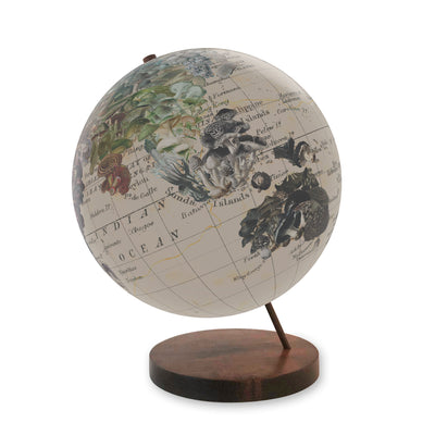 World of Mushrooms Collaged Globe Art view 3