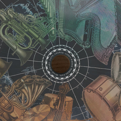 World in Harmony- Personalized Collaged Music Globe Art personalization