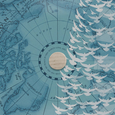 Peace on Earth Globe World Globe Art personalization