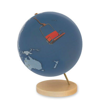 Ski the World Personalized Globe Art view 2