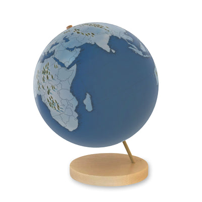 Ski the World Personalized Globe Art view 3