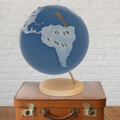 Ski the World Personalized Globe Art lifestyle