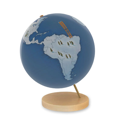 Ski the World Personalized Globe Art