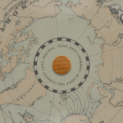 Dive into your World – Swimming Vintage Globe Art personalized